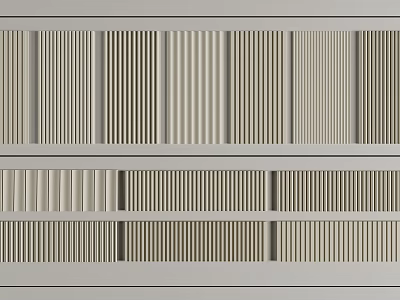 Various Striped Wall Panels With Different Designs In Neutral Tones For Interior Decoration 3d model