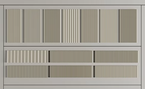 Modern wall plate Grille plate Great wall plate Wave plate 3d model