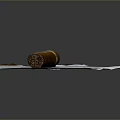 Light Brown Cigar Placed On White Paper With Circular Hole Design 3d model