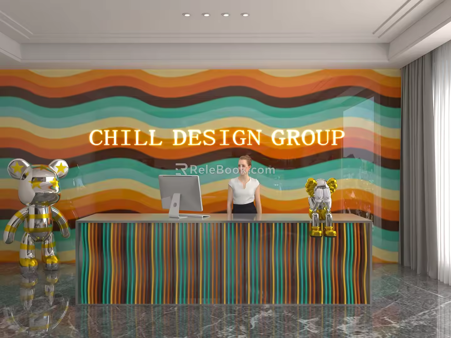 Front Desk 3d model
