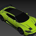 Green luxury car 3d model