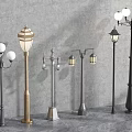 Outdoor Lamps With Various Decorative Designs And Metal Construction For Garden Use