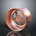 Copper Alloy Car Wheel With Five Spoke Design For Automotive Parts