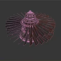 Industrial Mechanical Equipment With Rusted Metal Blades And Radial Structure