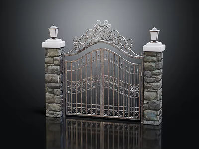 INDUSTRIAL LOFT GATES CASTLE GATES ANTIQUE GATES IRON GATES 3d model