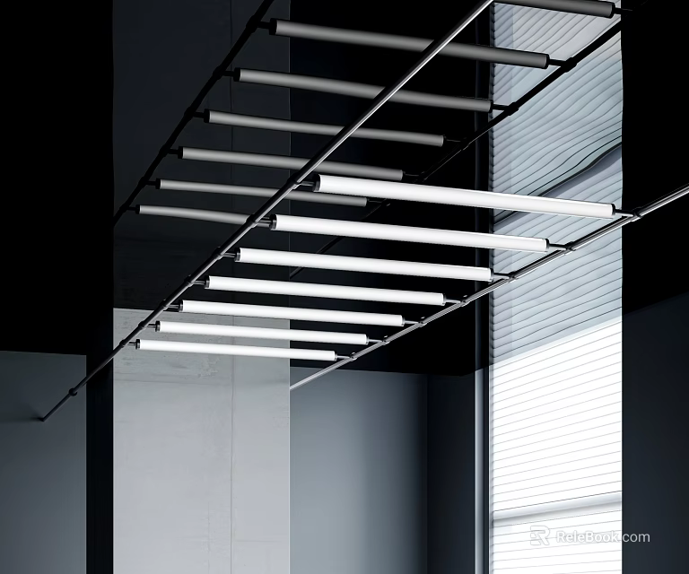 Modern Linear Wall Lights With Metal Structure And LED Lighting For Indoor Design 3d model