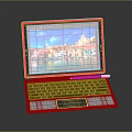 Modern Portable Laptop With High Definition Screen Displaying Scenic Image And Sleek Design