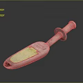 Silver Metal Hand Tool With Long Handle And Flat Head Design Features