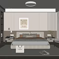 Modern Bedroom Interior Design With Cozy Bed Pillows Artwork Accent Chair And Rug