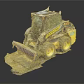 Skid Steer Loader With Yellow Wheels Black Cab And Front Bucket