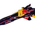 Red Bull Racing Car With Colorful Aerodynamic Design And Toyota Branding