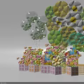 Popular Photo Check In Spot With Colorful Flower Balloons Transparent Decor And Small Potted Flowers