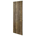 Elegant Gold Textured Decorative Panel With Concentric Patterns And Metal Handles 3d model