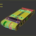 Yellow And Black Transport Robot With Green Indicator Lights On Platform