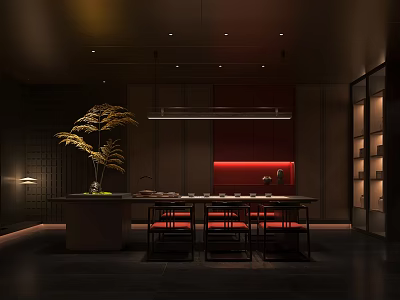 Modern Hotel Public Lounge Interior Design With Comfortable Seating And Ambient Lighting 3d model