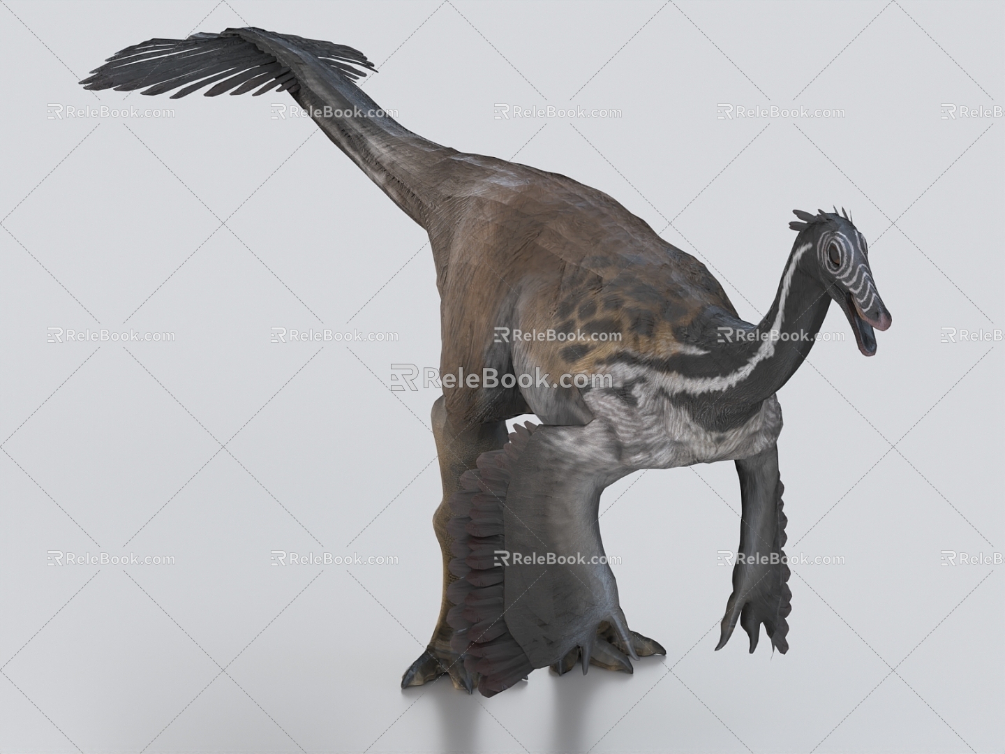 Chick-shaped dragon dinosaur prehistoric animal ancient creature 3d model