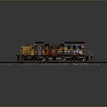 vintage train steam train train carriage locomotive head steam car carriage train modern vehicle 3d model