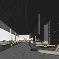 Modern negotiation area Sales office Negotiation area Rest area 3d model