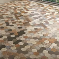 Geometric Hexagonal Floor Tiles With Diverse Color Patterns For Modern Interior