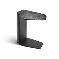 Modern Black Side Table With Geometric Base And Textured Tabletop For Living Space 3d model
