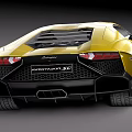 Yellow Luxury Sports Car Featuring Open Scissor Doors And Sharp Headlights Design