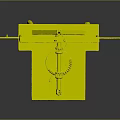 Wooden Mechanical Device With Frame Structure And Metal Rods On Platform Base