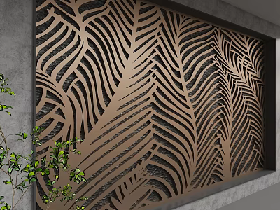 Modern background wall 3d model