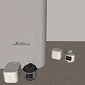 Modern Kitchen Appliances Including Rice Cooker And Pressure Cooker In Stylish Designs