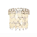 Elegant Modern Wall Lamp With Crystal Discs And Hanging Pendants