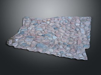 Modern Pebble Road Pebble Beach Pebble Road 3d model