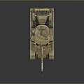 Military Tank With Camouflage Paint Gun Barrel Tracks And 3D Rendering Reflection