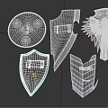 Modern Shield 3d model