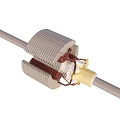 Electric Motor Armature With Copper Coils Metal Core And Rotating Shaft