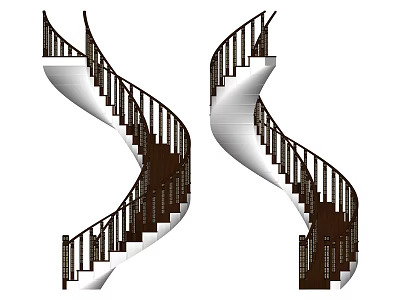 New Chinese-style revolving staircase 3d model