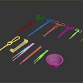 Different Types of Medical Surgical Instruments With Scissors Forceps Scalpels And Tray