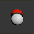 Pokémon Trainer Character With Creature Capture Ball Having White Blue Yellow And Red Design