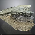 Natural Rock with Layered Structure White Light Brown Dark Gray Natural Texture and Fracture Marks