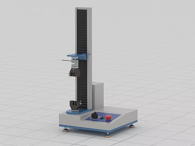 Industrial Vertical Testing Machine With Control Panel And Platform Base For Material Testing 3d model