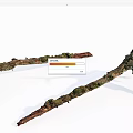 Rustic Wood Branches With Natural Stone Texture For Home Decor 3d model