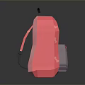 Adorable Pink Backpack With Cartoon Cat Design Cat Paw Prints And Side Cat Ears