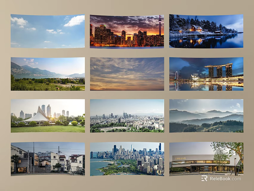 Comprehensive Aerial Planning With Urban Landscapes Natural Scenery And Architectural Layouts 3d model 