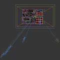 Industrial Plant With Blue Roof Buildings Storage Tanks Pipes Chimneys And Grass Area