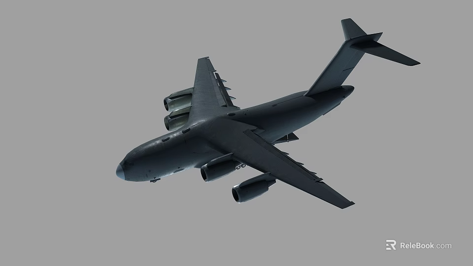 Sleek Gray Fighter Jet In Flight With Aerodynamic Design And Advanced Technology Features 3d model 