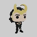 Loki Funko Pop Collectible Figure With Golden Horns Black Hair And Arms Crossed