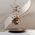 Modern Hanging Ornament Sculpture Hanging Ornament 3d model