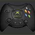 Xbox Controller With Colored Buttons And Black Ergonomic Design For Gaming 3d model