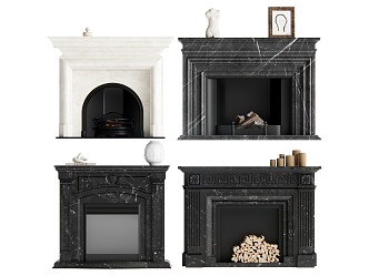 European Fireplace 3d model