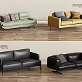 Modern Designer Two-Seater Sofas With Various Colors For Stylish Living Spaces 3d model