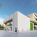 Teaching Building Library Academic Lecture Hall 3d model