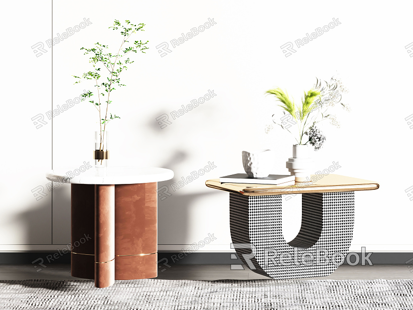 Modern corner table model